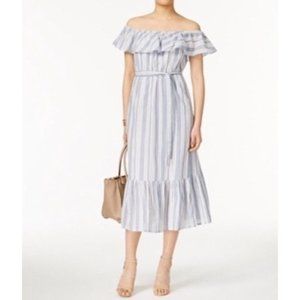NWT Grace Elements Macy cotton midi ruffled dress